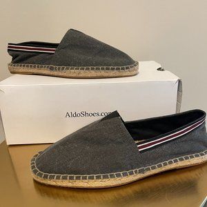 New in Box ALDO Aydon Casual Men's Espadrilles, Black Denim Sz 10.5